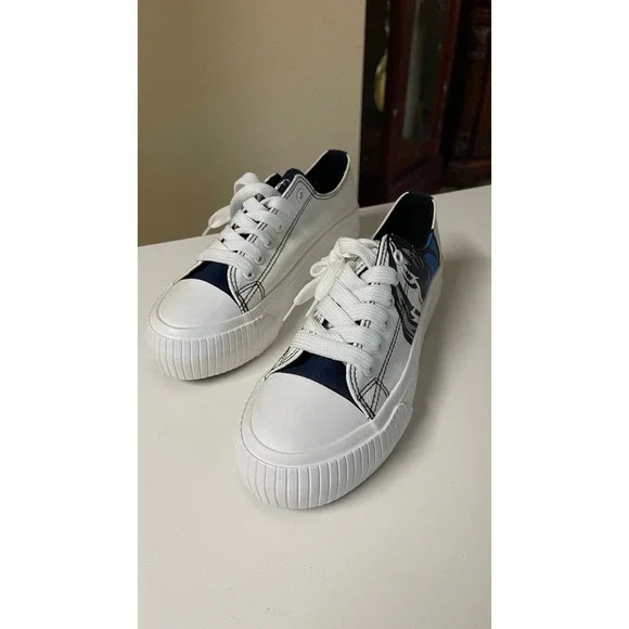 Women's White Dallas Mavericks Platform Canvas Shoes size‎ 6 - Picture 5 of 8